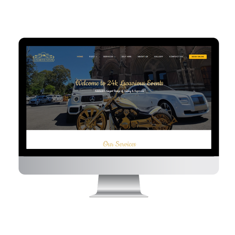 24K Luxurious Events website built by Websites That Convert