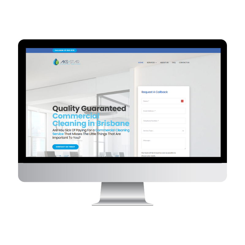AKS Cleaning website built by Websites That Convert