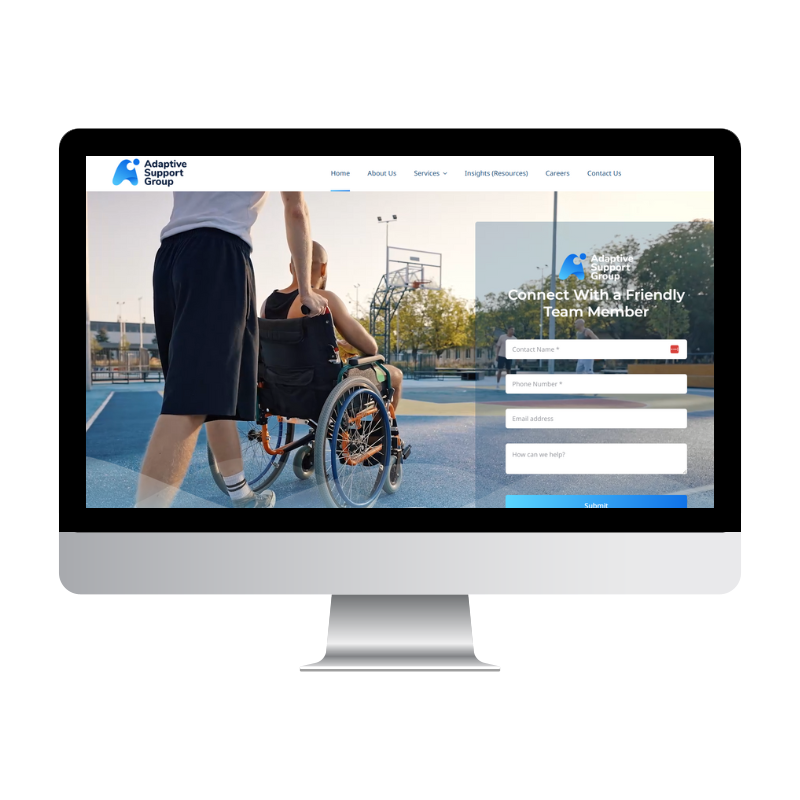 Adaptive Support Group website built by Websites That Convert