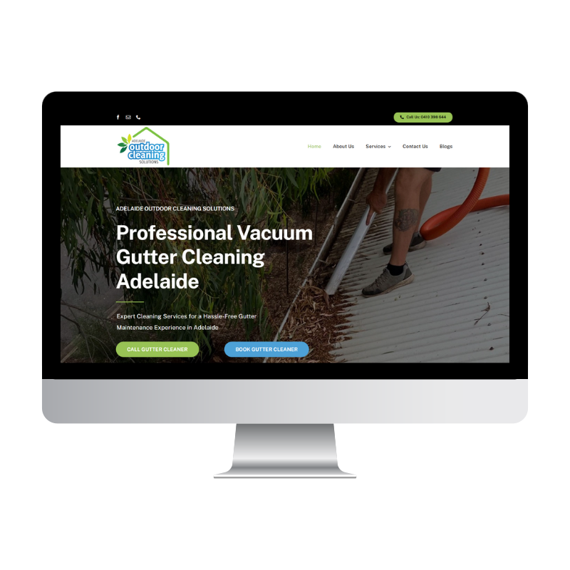 Adelaide Outdoor Cleaning Solutions website built by Websites That Convert