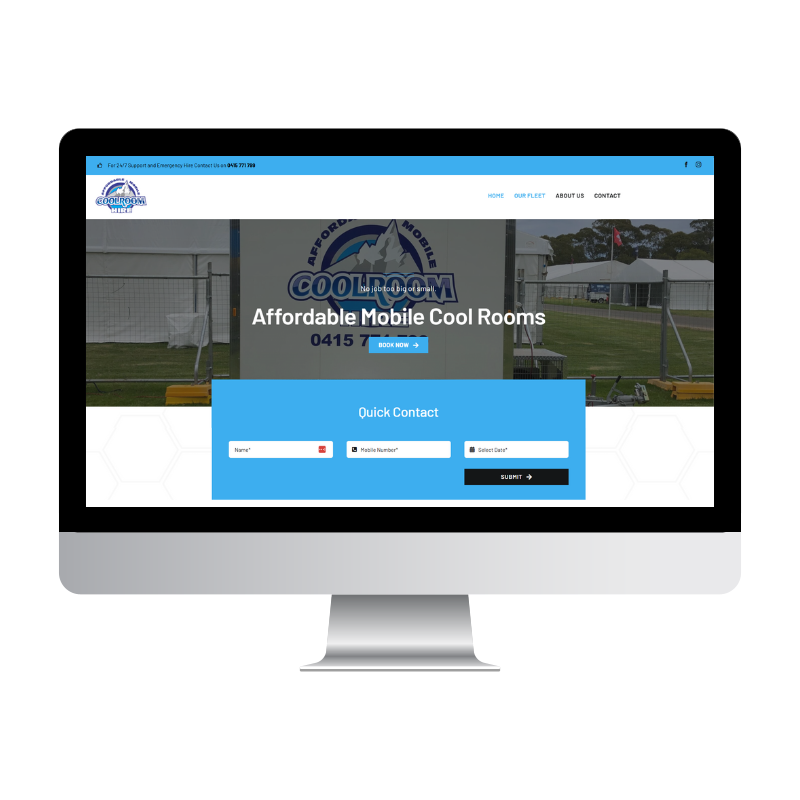 Affordable Mobile Coolroom Hire website built by Websites That Convert