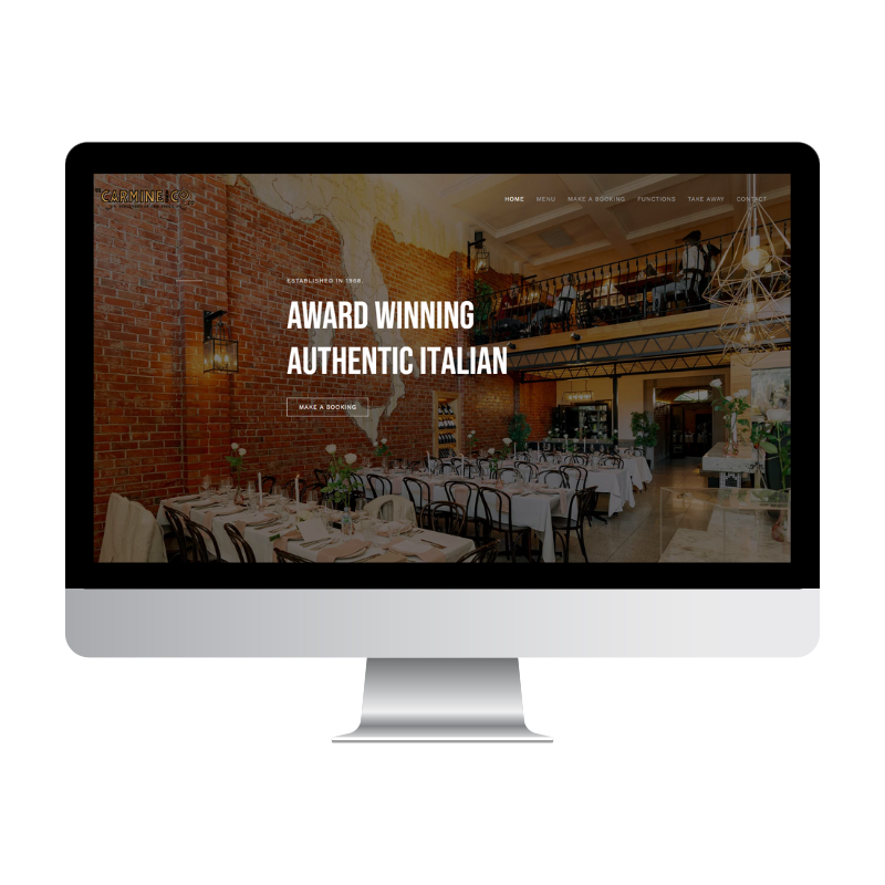 Carmine & Co website built by Websites That Convert