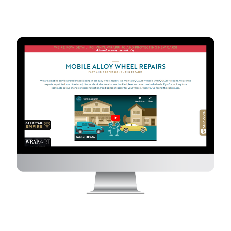 Fix A Rim website built by Websites That Convert