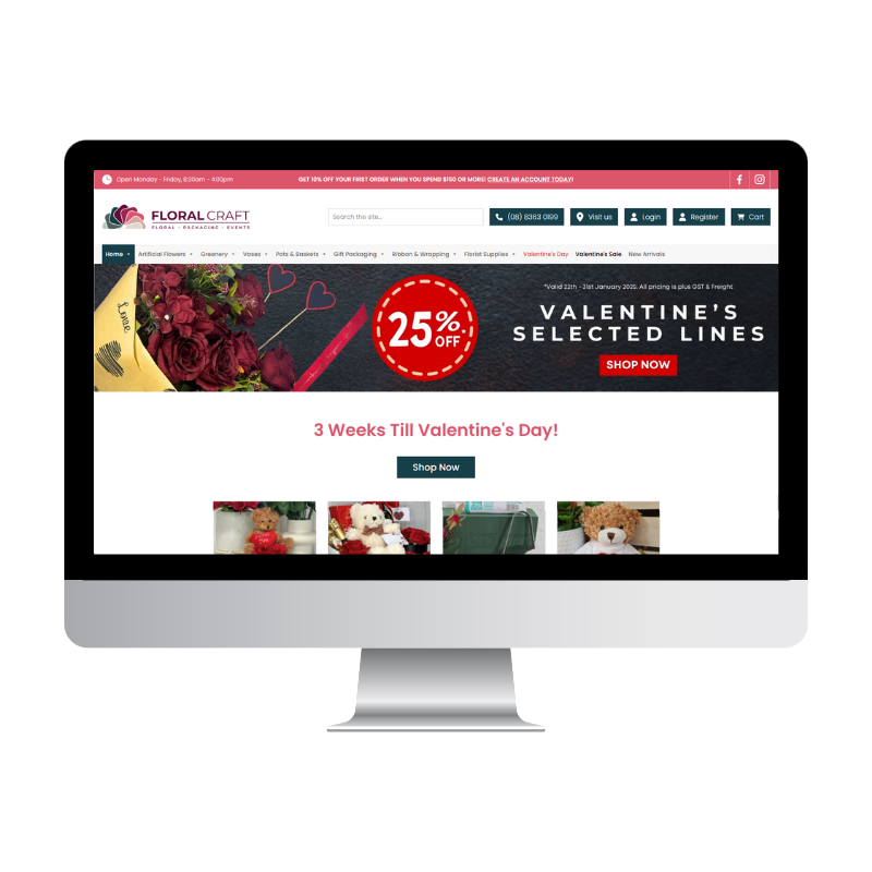 Floral Craft website built by Websites That Convert