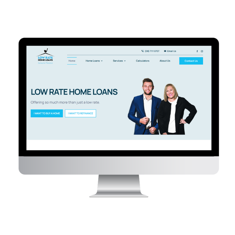 Low Rate Home Loans website built by Websites That Convert