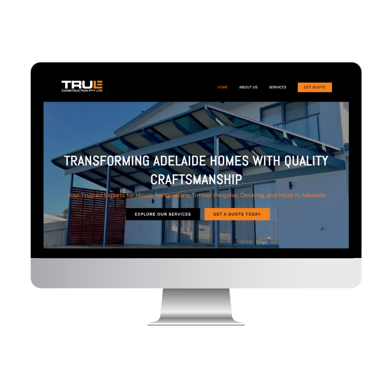 True Construction website built by Websites That Convert