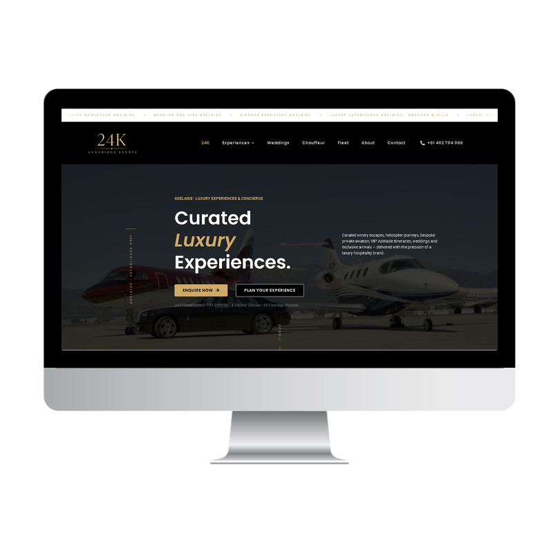 24K Luxurious Events website built by Websites That Convert