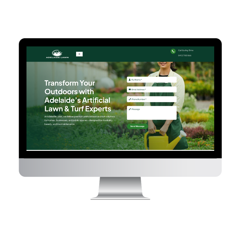 Adelaide Lawn website built by Websites That Convert