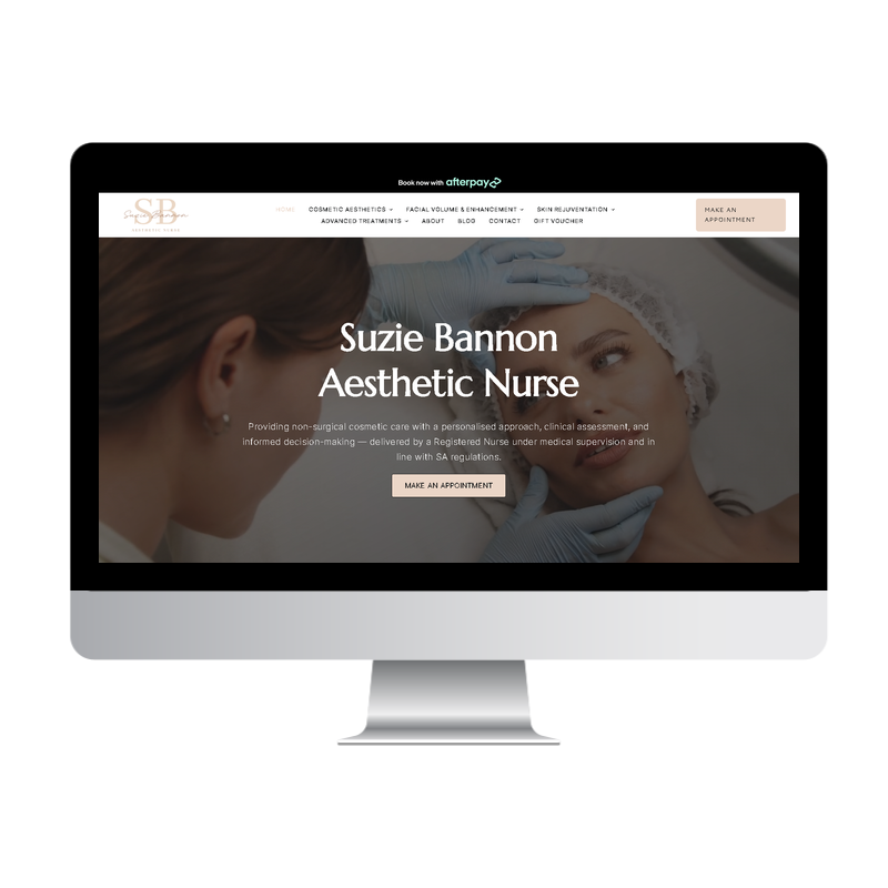 Aesthetic Nurse Suzie website built by Websites That Convert