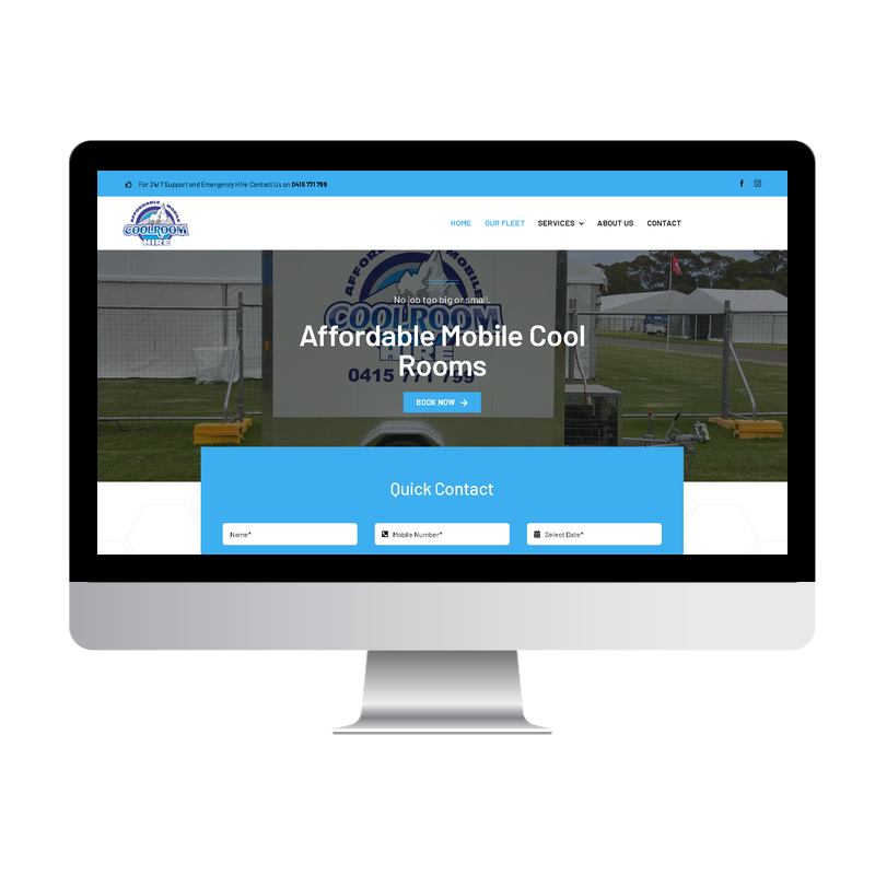 Affordable Mobile Coolroom Hire website built by Websites That Convert