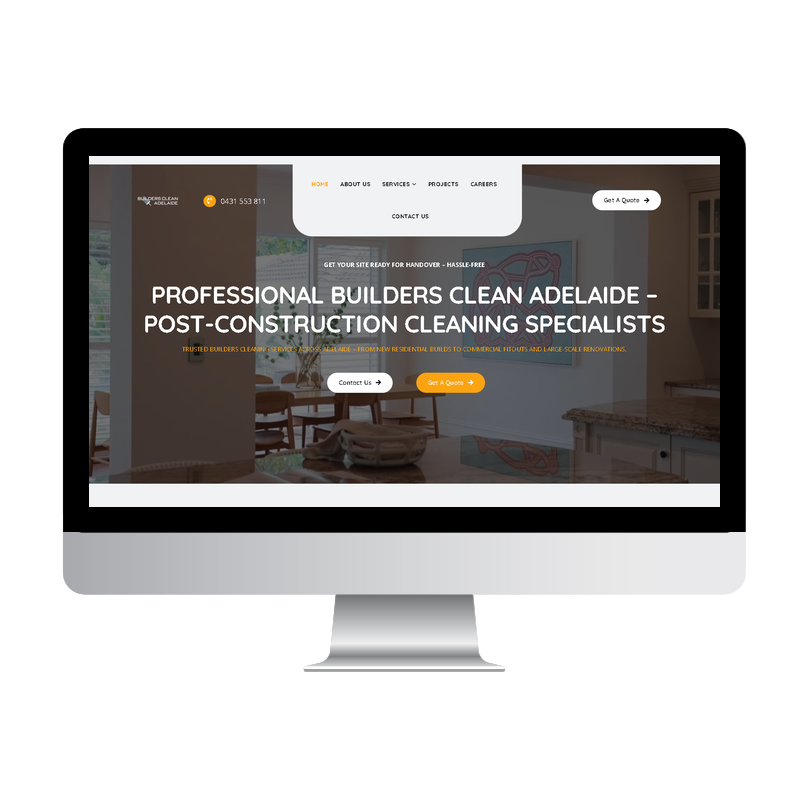 Builders Clean Adelaide website built by Websites That Convert