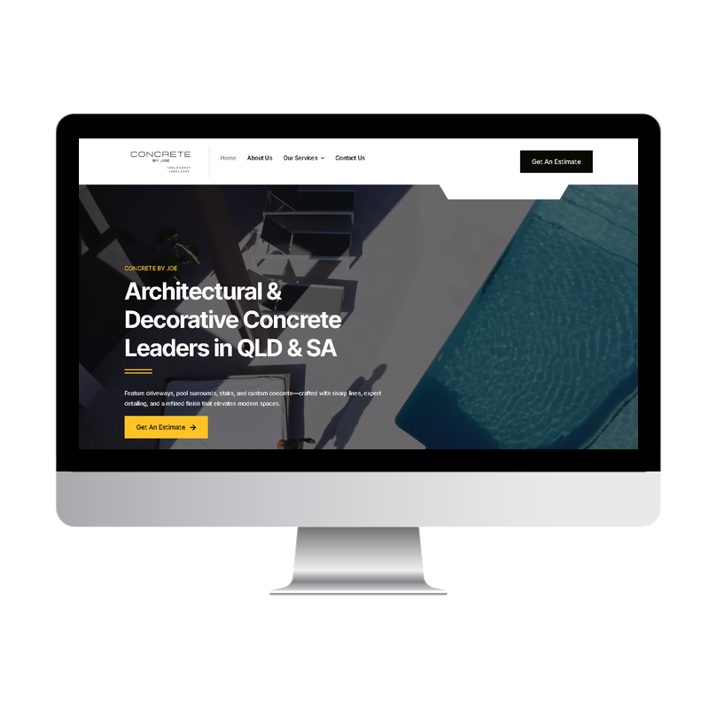Concrete by Joe website built by Websites That Convert