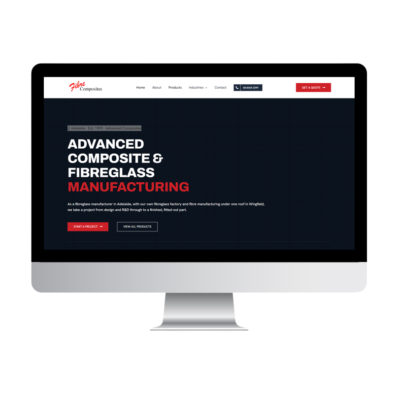 Fibre Composites website built by Websites That Convert