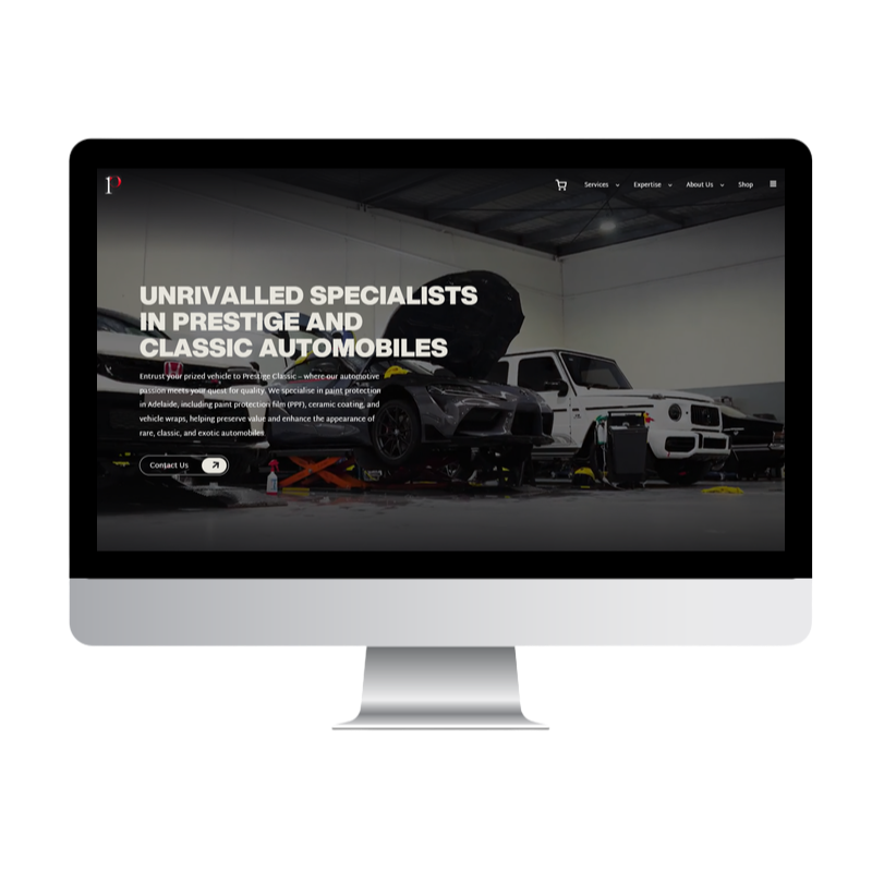 Prestige Classic Auto Care website built by Websites That Convert