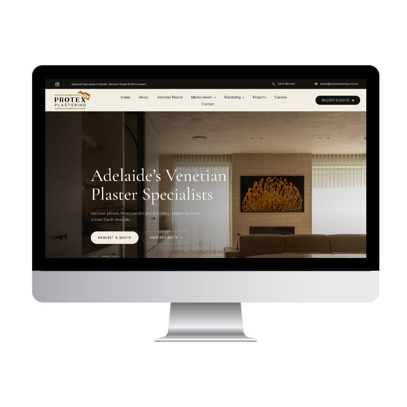 Protex Plastering website built by Websites That Convert