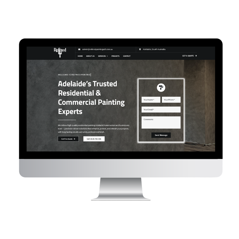 Refined Painting website built by Websites That Convert