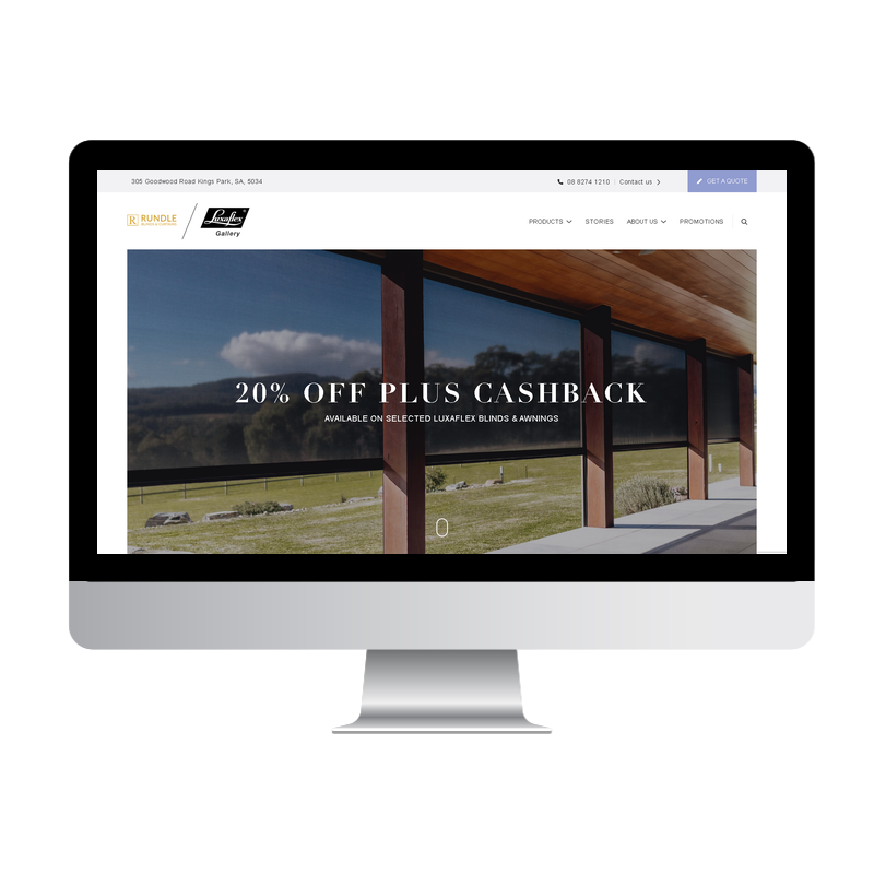 Rundle Blinds website built by Websites That Convert