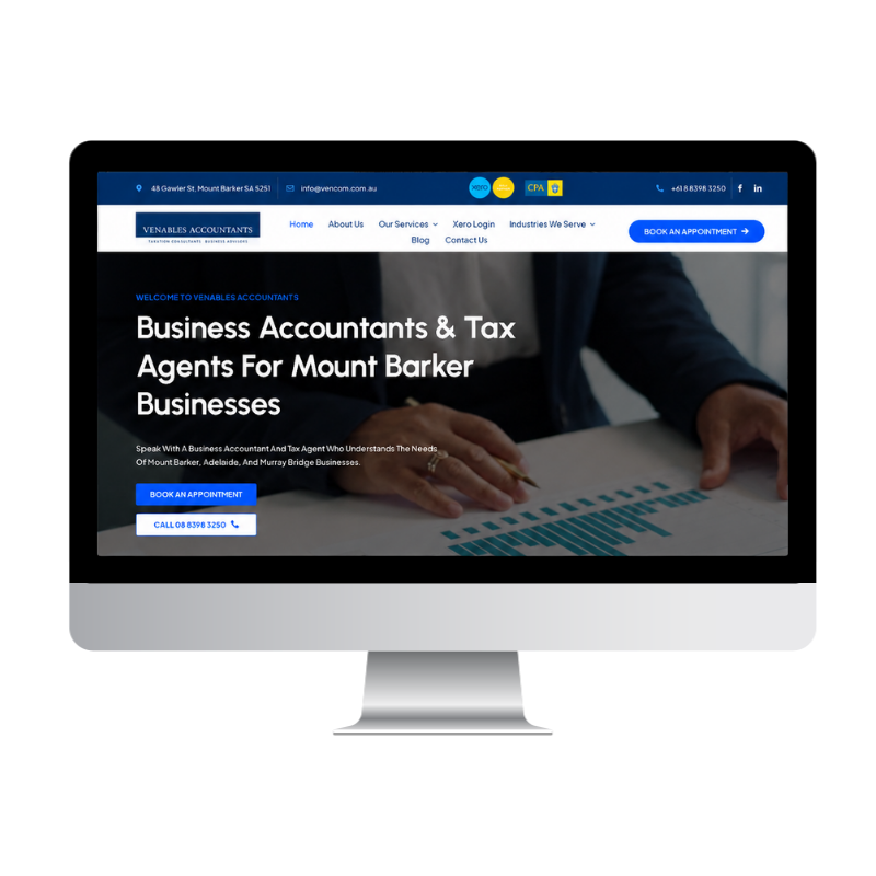 Venables Accountants website built by Websites That Convert